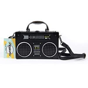 Vintage Radio Shaped Bag Boom Box Collectible Fashion Retro
